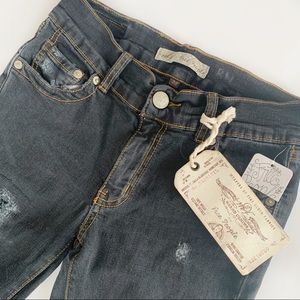 Free People Distressed Flare Jeans